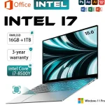 15.6" Laptop Intel Core 8500Y 16GB RAM 1TB SSD Notebook 1920*1080 HD Display Office Study Computer PC Windows 11 Pro