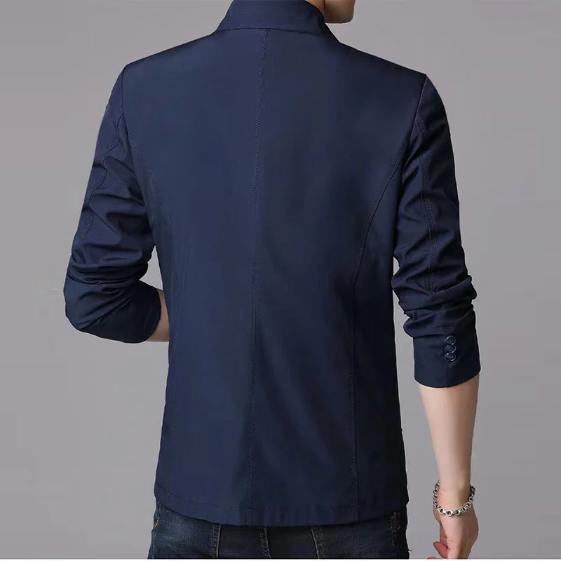 Top Quality New Men Brand Business Casual Blazer Jacket Turndown Collar Windbreaker Spring Autumn Classic Executive Coats - Image 5