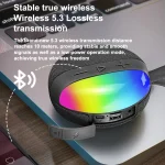 Portable Wireless Bluetooth Speaker with RGB Lighting and Long-Lasting Battery Mini Subwoofer Stereo Waterproof Speaker