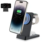 Foldable 3 in 1 Magnetic Wireless Charger Phone Stand For Magsafe iPhone 17~12 Pro Max iWatch 11~2 SE Airpods Pro Fast Charging