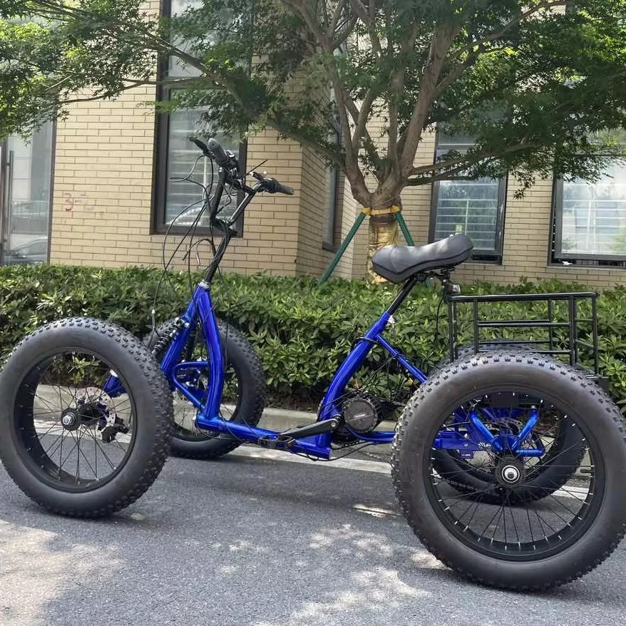 1000w Electric Quad Ricycle Cargo Four-wheel Bicycles Fat Tire Quad Bicycle Snow Tires Quad Bike - Image 3