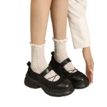 Autumn Chunky Women Sports Shoes Fashion Shallow Butterfly-knot Platform Sneakers Ladies Casual Flats Outdoor Mary Jane Shoe