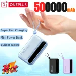 Oneplus 4 In1 Cables 500000mAh Power Bank Large Capacity Portable Powerbank with Intelligent Digital Display Light For Samsung