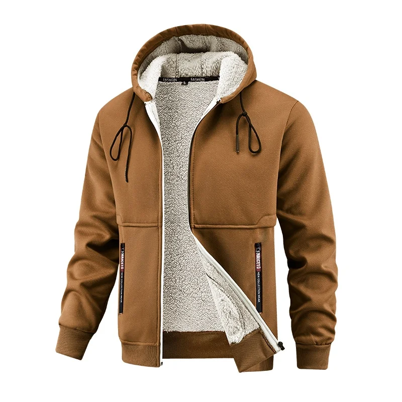 2025 Autumn and Winter New Lamb Fleece Jacket for Men, Comfortable, High Quality, Fashionable, with Fleece Warm Jacket for Men - Image 3