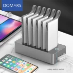 Domars Shared Power Banks 6PCS 10000mAh High-capacity Fast Charging Powerbank Built-in Data Cable Suitable for Mobile Phones