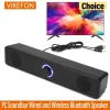 PC Soundbar Wired and Wireless Bluetooth Speaker USB Powered Soundbar for TV Pc Laptop Gaming Home Theater Surround Audio System
