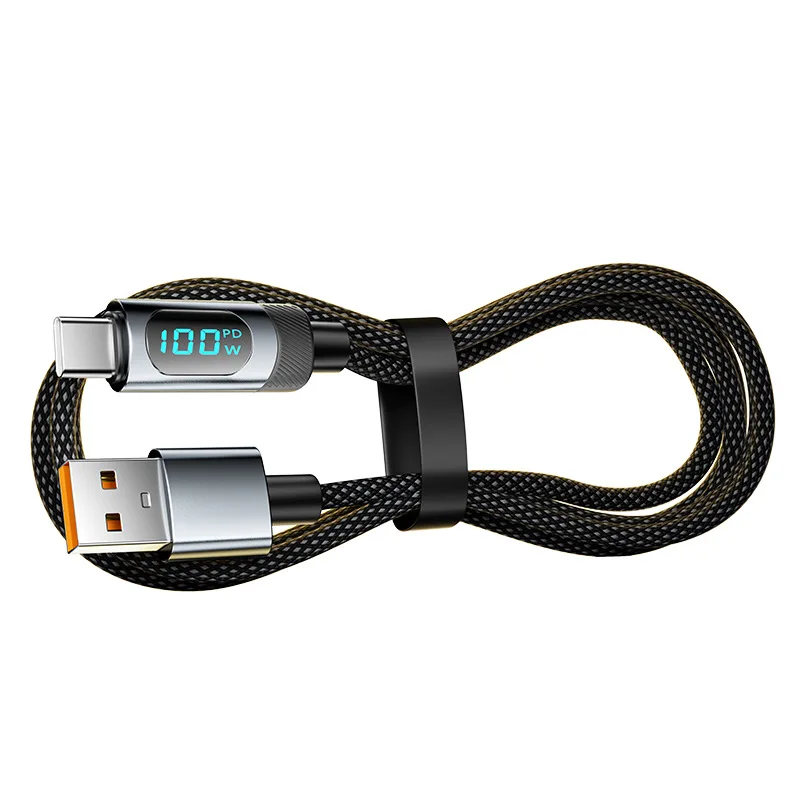 100W intelligent digital display Fast Charging USB Type C Cable Digital Display Data Cable for Huawei Xiaomi Samsung - Image 2