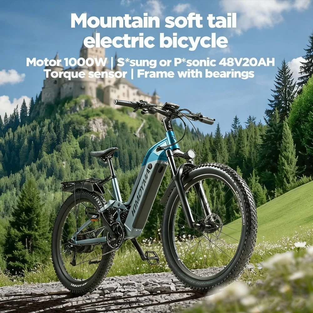 KIMDYMA K02 Torque Sensor Electric Bike 1000W Fat Tire Ebike with 48V20Ah Battery Throttle 45km/h Top Speed