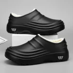 Waterproof Cotton Chef Shoes For Men Anti-Slip Work Footwear Warm Comfortable Kitchen Specialized Shoes With EVA Outsole