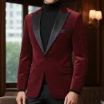 The Boardroom Essential: Men's Classic Single-Button Suit Jacket in Premier Blend