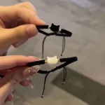 2pcs Handmade Couple Cute Cat Bracelet Unique Stylish Hand Rope For Women Men Delicate Beaded Woven Bracelet Accessories Gifts