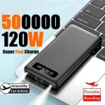 2026 NEW 500000mAh Power Bank 120W Super Fast Charge Large Capacity Portable External Battery With LED Digital Display