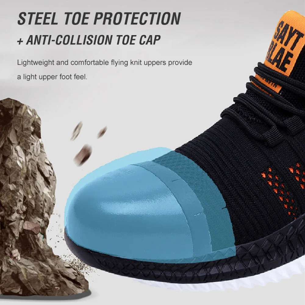 New Work Safety Shoes Summer Breathable Men's and Women's Work Protective Shoes Sports Shoes Anti-puncture Durable Steel Head - Image 4