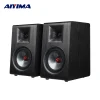 AIYIMA P600 6.5 Inch Passive Speaker Wood Carbon Fiber Woofer Silk Tweeter Bookshelf Speaker for Hifi Amplifier Home Theater