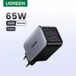 UGREEN 65W GaN Charger 4 Ports USB C Fast Charger Quick Charge 3.0 PD 3.0 For Macbook Air Laptops Tablet iPhone 17 16 15 Pro Max