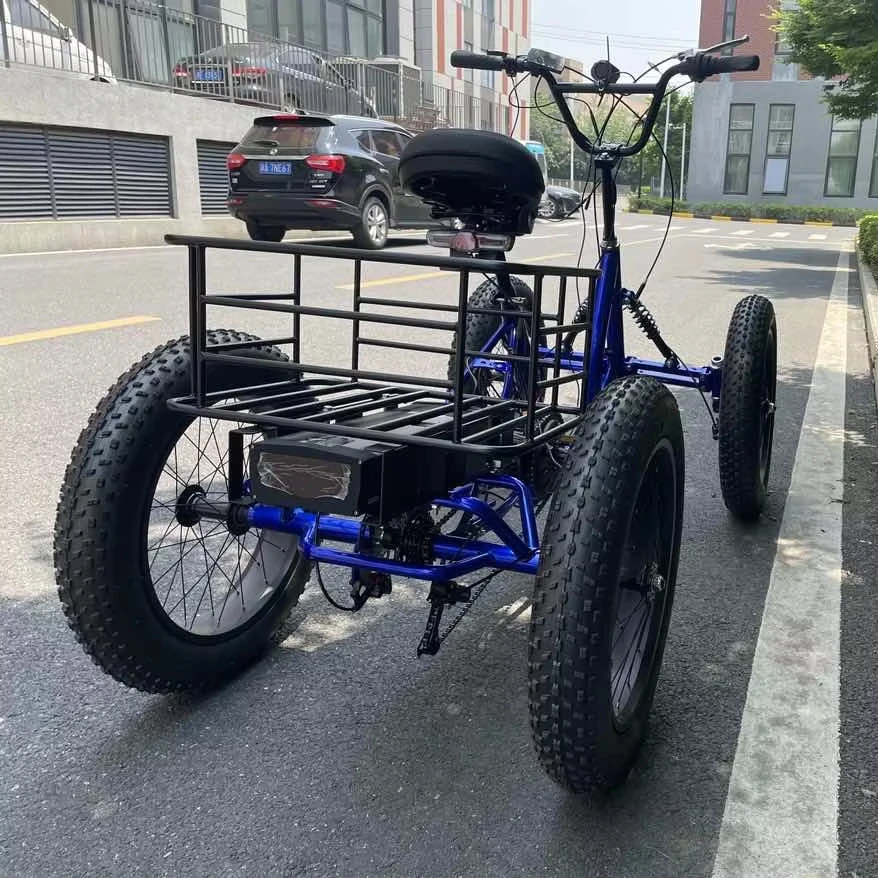 1000w Electric Quad Ricycle Cargo Four-wheel Bicycles Fat Tire Quad Bicycle Snow Tires Quad Bike - Image 4