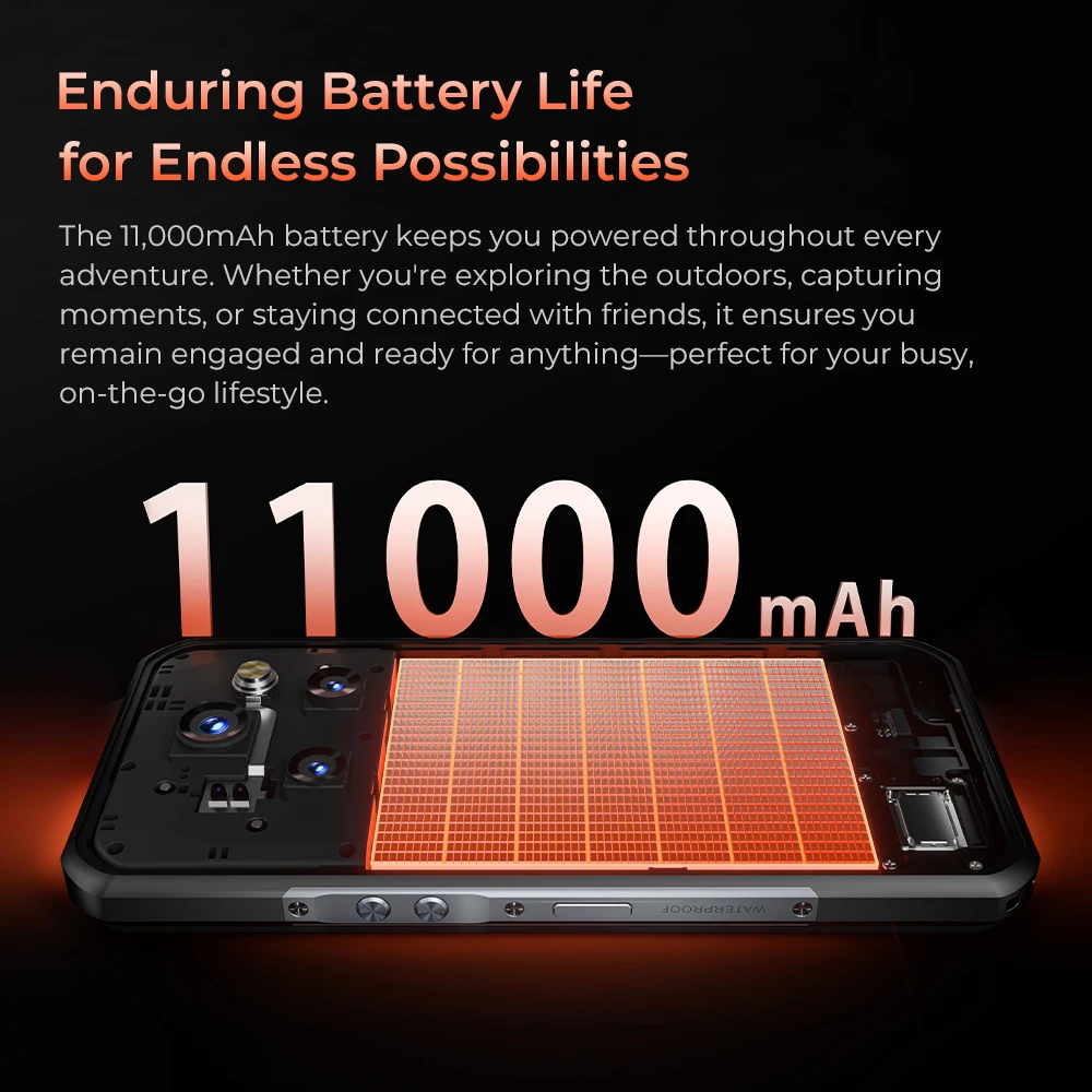 Oukitel WP55 11000mAh 5G Rugged Smartphone 36GB(12+24)+256GB Cell Phone Android 15, 108MP Camera NFC Fingerprint Mobile Phone - Image 5