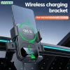 UYUXIO Wireless Car Charger Super Fast Charging Manual Clamping Air Vent Car Phone Holder for iPhone 17 16 15 14 Pro Max Samsung