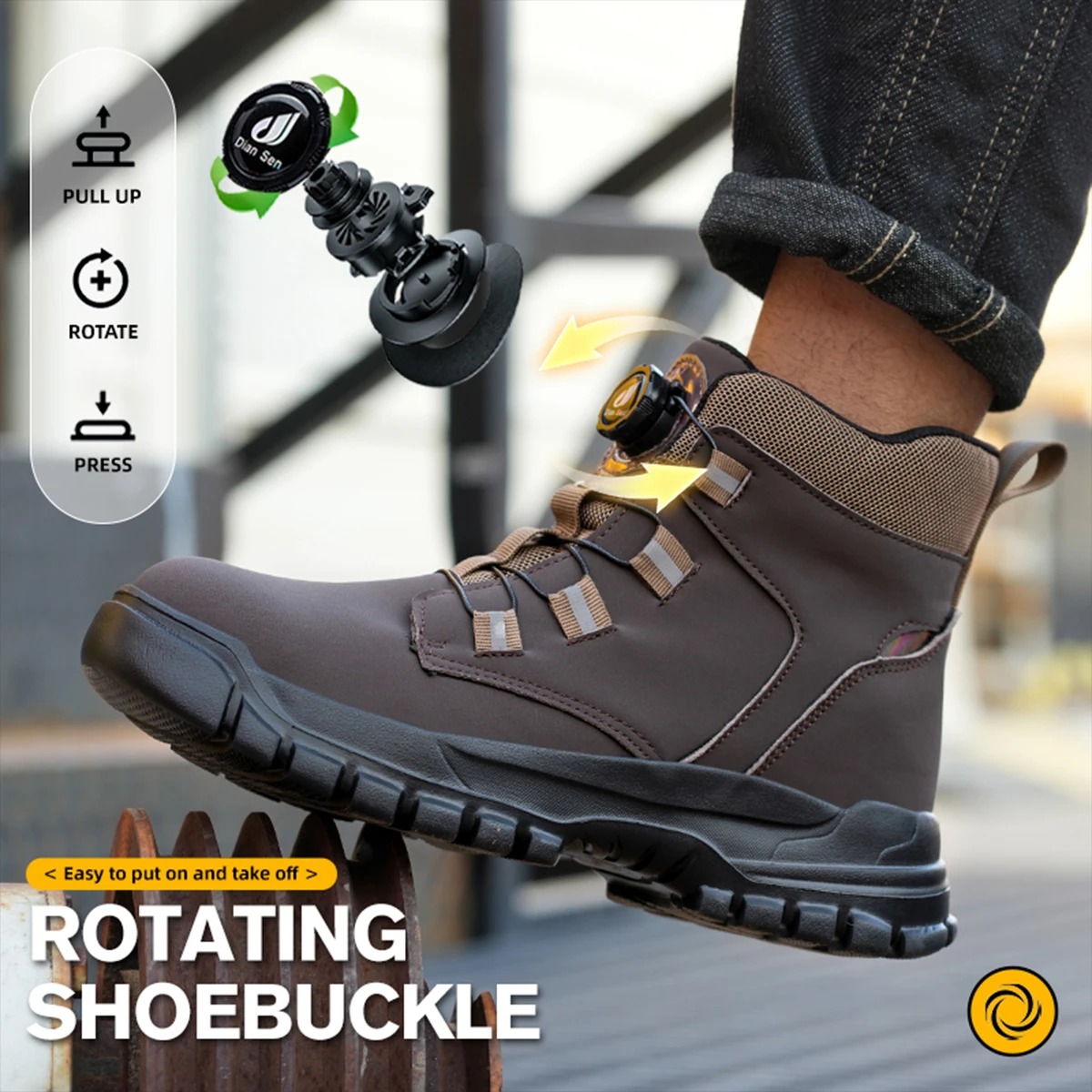 Waterproof Safety Boots Men Indestructible Steel Toe Work Boots Anti-smash Stab-resistant Safety Shoes Biker Botas Para Hombre - Image 4