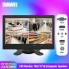 BINWEI 10.1" HD Monitor Mini TV & Computer Speaker HDMI VGA Display Color LCD Screen Car Backup Camera & Home Security System