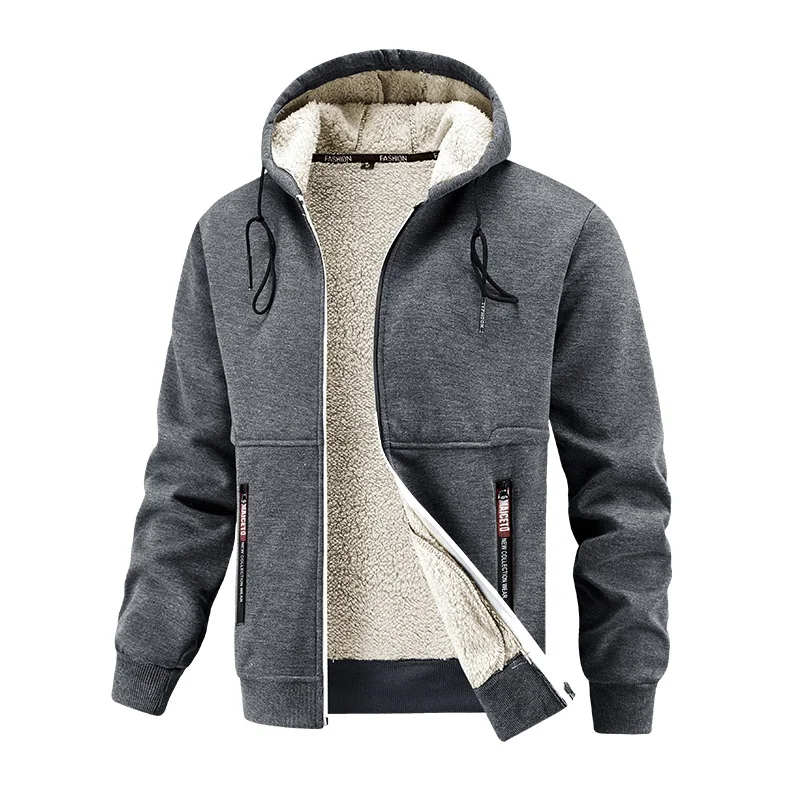 2025 Autumn and Winter New Lamb Fleece Jacket for Men, Comfortable, High Quality, Fashionable, with Fleece Warm Jacket for Men - Image 4