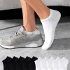 10 Pairs of Men's Sports Socks, White No-Show Socks, Sweat-Absorbent and Breathable, Suitable for Tennis, Badminton, Professional Running, Men's Basketball