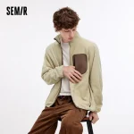 Semir Jacket Men 2025 Autumn New Couple Fleece Anti-Static Casual Top