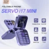 i17 Mini Foldable Mobile Phone Speed Dial 2G Dual SIM Card Pocket Phone Flashlight FM Radio Blacklist Magic Voice Flip Cellphone