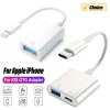 OTG Adapter For iPhone 16 15 14 13 12 Pro Max XR 8 Plus 8 Pin To USB Cable 3.0 Converter For Mouse Keyboard Camera Card Reader