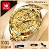 OLEVS 9913 Men's Watches Original Quartz Watches For Men Waterproof Luminous Chronograph Date 24 Hours Watches Luxury Men