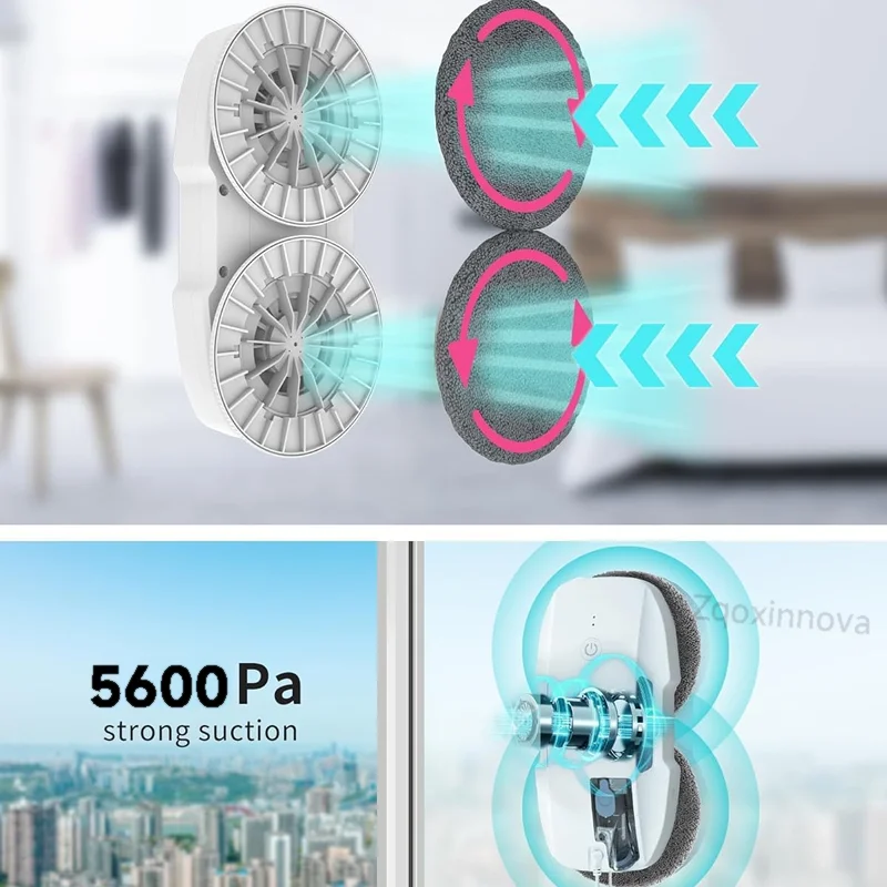 UPS System Robot Window Cleaner Vacuum Smart Home Appliance Auto Clean Glass Windows Washer Window Washing Electric Floor Mops - Image 3