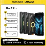 DOOGEE Fire 7 Pro 5G Rugged Phone Dual Camping Light 13000mAh Battery 64MP AI Main Camera Dimensity 6300 Android15 Smartphone