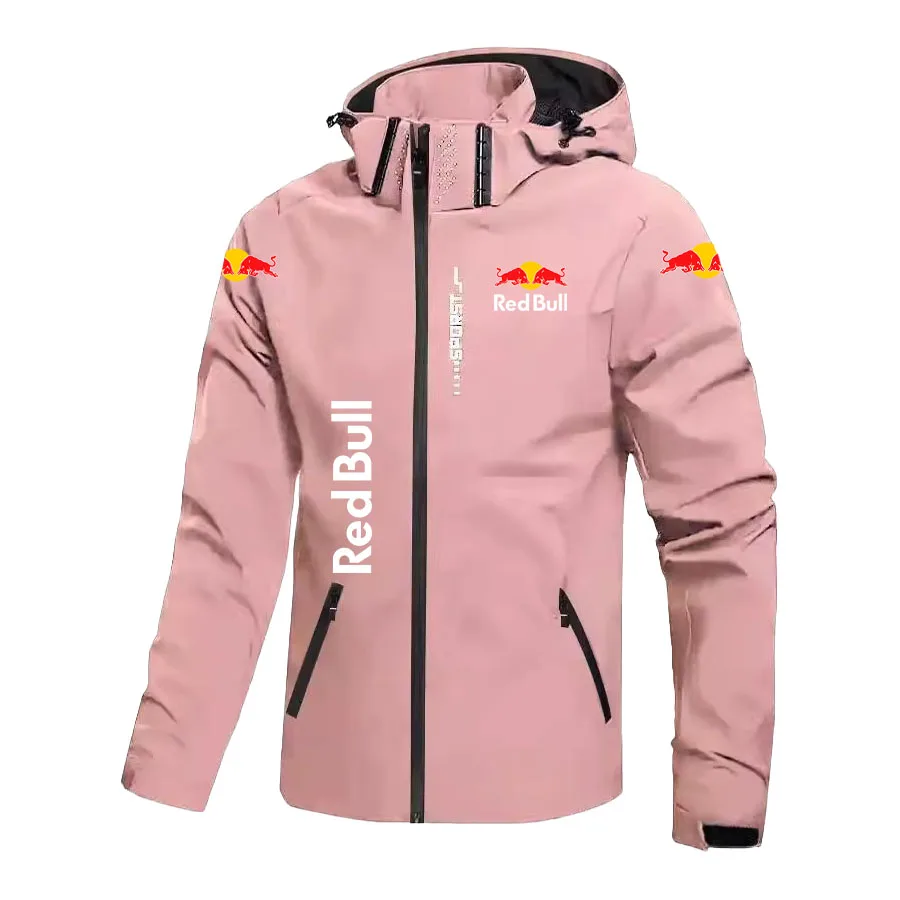 RedBull Logo Spring and autumn Jacket Men Plus Size Coats Male Water Proof Hooded Oversize Windbreak Outwear Camping Sweatshirts - Image 4