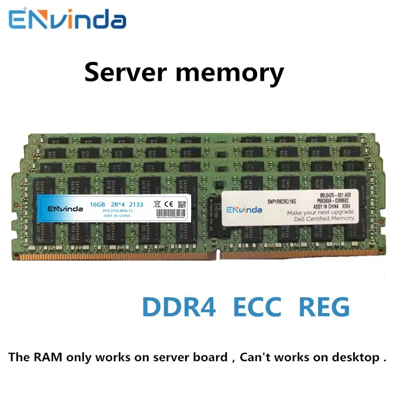 ENvinda Server Memory DDR4 Ram 16GB 4GB 8GB 32GB PC4 2400MHz 2133MHz 2666MHz 2133P 2400T 2666V REG ECC Support X99 Motherboard - Image 2