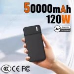 New 120W 50000mAh Power Bank High Capacity Portable Super Fast Charger External Battery Powerbank for iphone Huawei Samsung