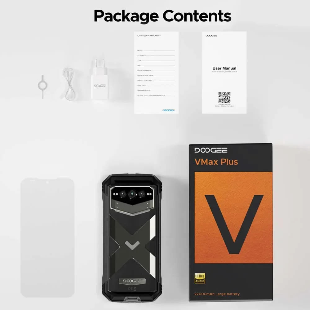DOOGEE V Max Plus 5G Rugged Phone 6.58" Dimensity 7050 16GB+512GB 200MP Camera 22000mAh Large Battery Lighting Effect Phone - Image 6