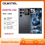 OUKITEL C62 Android 15 Smartphone 16GB +128GB Mobile Phone 6.88" HD+ 90Hz, 5150mAh 13MP+5MP Face ID/Fingerprint/OTG