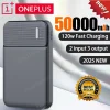 OnePlus Power Bank 120W Fast Charging 50000mAh Powerbank External Battery Charger Quick Charge For iPhone Samsung Laptop