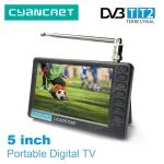 LEADSTAR D5 Portable TV Pocket TV 5 Inch DVB-T2 TDT DTT Digital and Analog Mini Small Car Television Support USB TF AC3