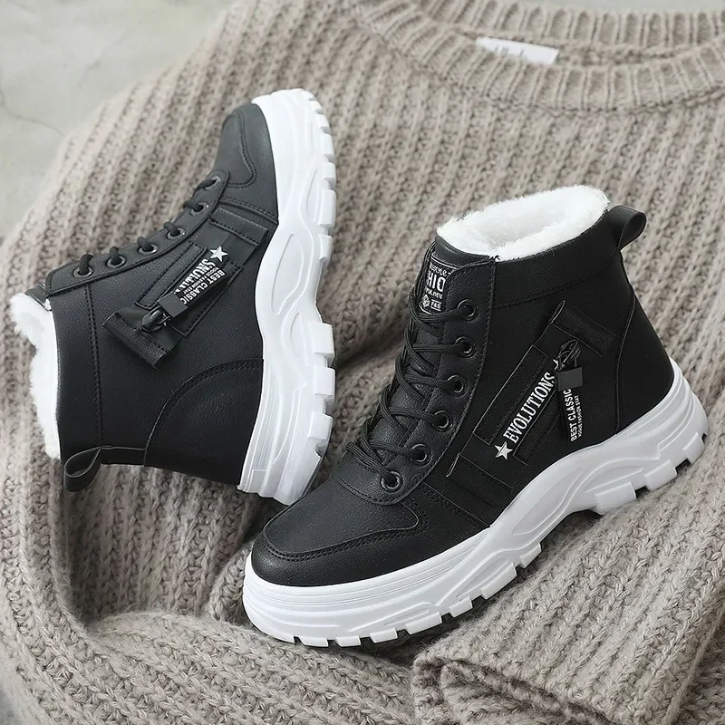 Winter Snow Boots for Women Casual High-top Shoes Warm Womens Sneakers Platform Ankle Boots Plus Size 45 Zapatillas De Mujer New - Image 2