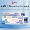 Ajazz AKP815 Wired Gaming Mechanical Keyboard RGB 81 Keys Touch Pad Color Screen Gamer Custom Keyboard Gasket for Pc Laptop