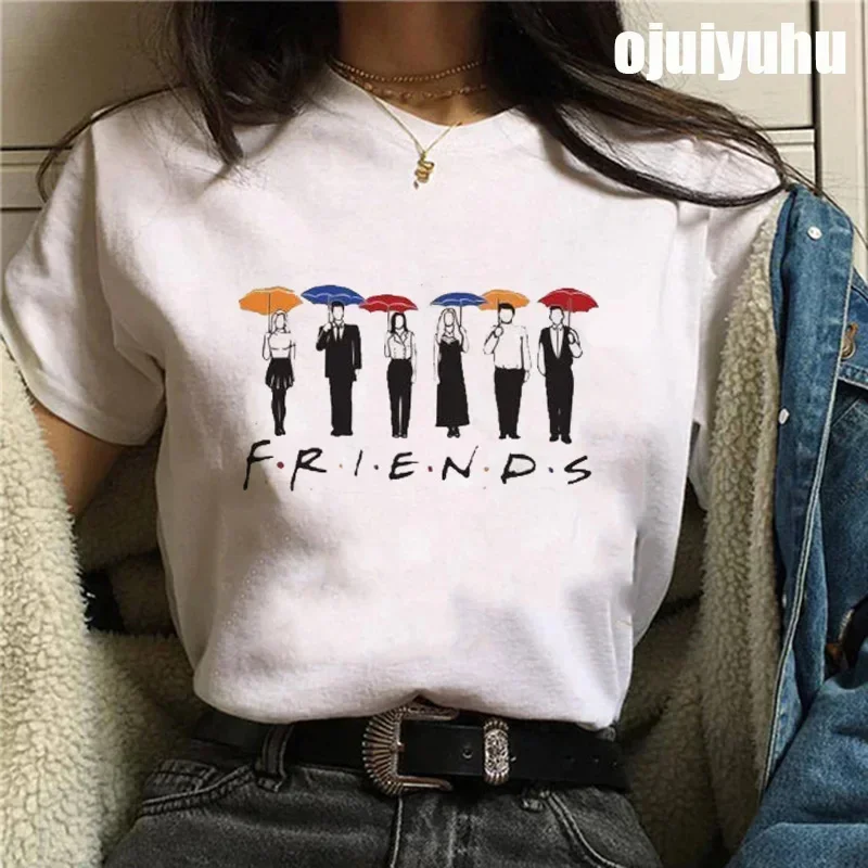 Friends Tv Show Funny T Shirt Women Cartoon cotton Best Friends Harajuku T-shirt men Korean Style Tshirt Vintage summer Top tee - Image 5