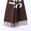 New cashmere scarf letter autumn and winter nordic style woven gift five color taper scarf
