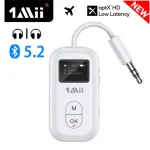 1Mii Bluetooth Audio Receiver Transmitter 2-in-1,for 2 Headphones,with AptX LL/HD/Adaptive,on Airplane Gym PC/Tablet Auto【NEW】