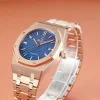 OBLVLO TM-ASP Luxury Men's Watch 41mm Blue Dial Rose Gold Automatic Luminous Waterproof Mechanical Casual Business Watch