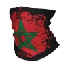 Custom Marokko Morocco Flag Winter Headband Neck Warmer Women Men Ski Hunting Tube Scarf Moroccan Proud Face Bandana Gaiter