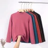 XL to 8XL Plus size Mock Neck Bottoming T-shirt Long sleeves Autumn Winter Warm Tshirts Loose Undershirt Base Tee Tops