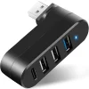 Rotatable USB HUB USB 3.0 2.0 Type C HUB USB Splitter 4 Port Multiple Expander For Computer Laptops MacBook U Disk Data Transfer