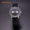 Milifortic Chronograph R079 39mm Quartz Movement 3 Sub-Dial Classic 24 Hour Calendar Vintage Style Man Dress Wristwatches