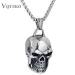 New Arrival Skull Pendant Stainless Steel Necklaces Best Gift For Man Punk Jewelry Accessories Necklace Skull